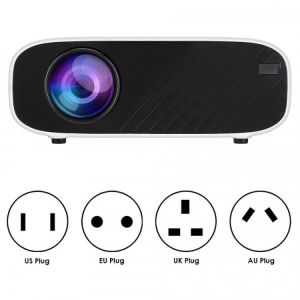 W90 Mini LCD Red and Blue 3D 480P for Android Version Projector White 100V-240V  LED Projector