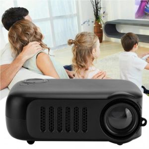 Mini Portable Projector Household Projectors 320*240 Resolution with 2-Inch LCD Screen 1000: 1 Contrast Max Support 1080P