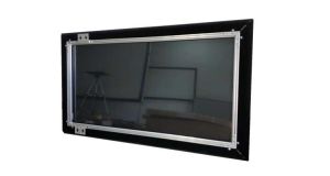 Hot sale 120''16:9 pet crystal projection ultra-short throw  wall mounted  alr fixed frame projector screen home theater