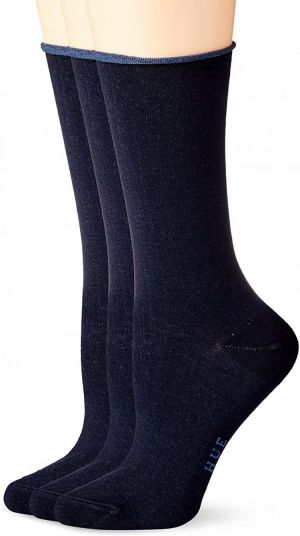 HUE Women's Jean Crew Socks, 3 Pair Pack