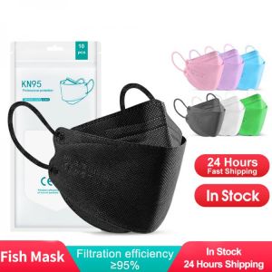 10-100 PCS Disposable Face Mask Industrial 4Ply Ear Loop Reusable Mouth Cover Fashion Fabric 3D Fish Masks cover mascarilla new