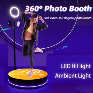 360 Photobooth Machine Automatic Slow Motion Rotating Portable Selfie Platform Spin Degree Photo Booth Stand
