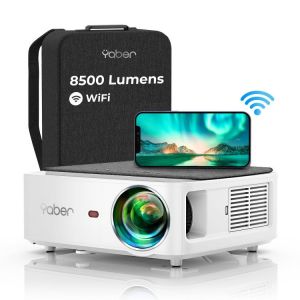 YABER V6 WiFi Projectors 8500L Upgrade Full HD Native 1920*1080P Projector 4P 4D Keystone Support 4k 10000:1 LED Mini Projectors