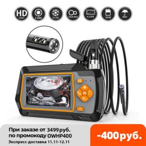 1080P 5.5mm Single & Dual Lens Endoscope Camera with 4.3 "IPS LCD Inspection Camera with 6 LED 32GB TF for Car Sewer Insp
