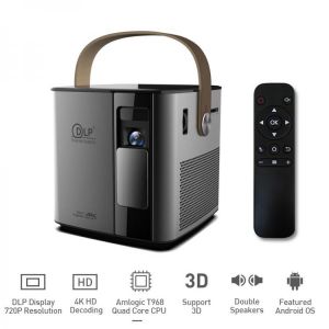 DLP 2020 new P12 3D Projector Android WIFI USB 720P Full HD Home Theater smart 4K projector 12000mAh Battery Beamer