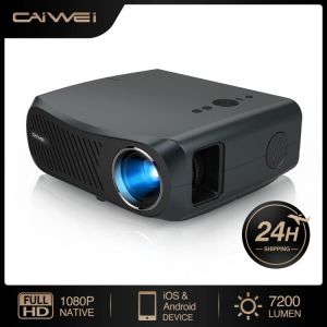 CAIWEI Home Projector Video Led 7200 Lumens Wireless Airplay Freeshipping 10000:1 Contrast Ratio Projector For Mobile Phone