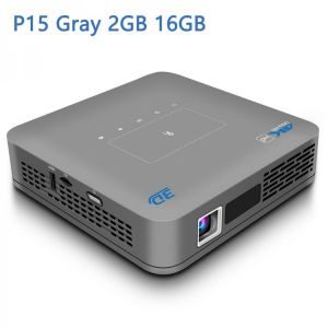 P15 Gray DDR4 2GB 16GB 4K 3D Projector Android 9.0 5G Wifi Bluetooth DLP Proyector Daylight Home Theater Beamer Airpay Miracast