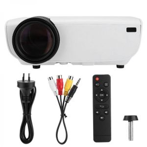 W50 Mini Home Office Projector 1280*800 HD Screen Computer TV Projectors Support Wireless and Wired Screen Sync for Mobile Phone