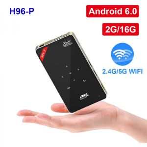 H96-P Projector Android System H96 DLP Projector Mini Projector 2G 16G amlogic S905 4K 2.4G 5.8G Wifi BT4.0 Home theater