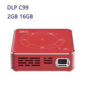 all in one place ביתית DLP C99 4K Projector Android 9.0 DDR4 2GB 16GB Mini Portable LED Projector 5G Wifi Bluetooth 3D Home Cinema Proyector Vs P10 P11