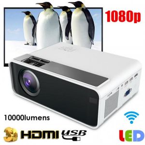 Projector Portable HD 1080P LED Smart Projector Home Theater HDMI-compatible Home Beamer 800*480 Resolution 110V-240V