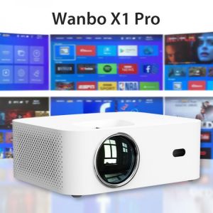 Global Version Wanbo X1 Pro Projector Android 9.0 WIFI 1080P LCD Clear Projection with MTK Keystone Correction/HDM Home Theater