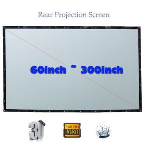 Yovanxer HD Rear Projection Screen Special Soft PVC for Any Projector Home Theater Outdoor Curtain Full Sizes 16:9/4:3 Optional