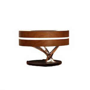 2021Newest Design Multifunctional Wooden Bedroom LED Desk Lamp Wireless Charging Table Lamp With Music Speaker 25w