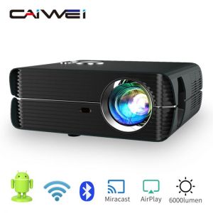 Home Projector 7200 Lumens Wireless Airplay Wired Network A10AB Freeshipping Video Beamer Home Cinema Full Hd 1080P Projector