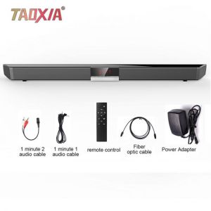 Bluetooth Soundbar Home TV Speaker Wireless Subwoofer Remote Control Stereo Surround Sound 4*15W Speakers Optical Speaker