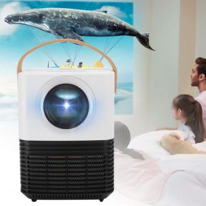 1080P Mini LED Pocket Projector with Remote Controller for Home Theater (EU 100-240V) New