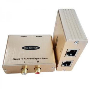 Hi-Fi Audio Receiver Extender stereo Audio RJ45 Output Receiver RCA Audio Receiver with 1-CH RJ45 Output