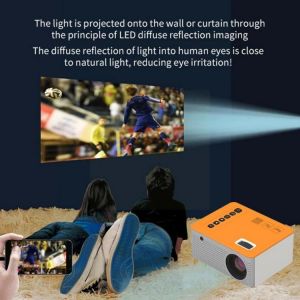 Household Mini Portable Projector Family LED Phone 1.8-inch LCD Screen Beamer Theater For Home Cinema Projector V5H7