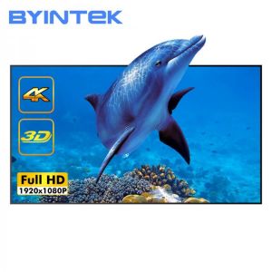 BYINTEK Projector Projection Portable Screen 100inch 120inch 16:9 Foldable Front Rear For Movie Game Home Theater