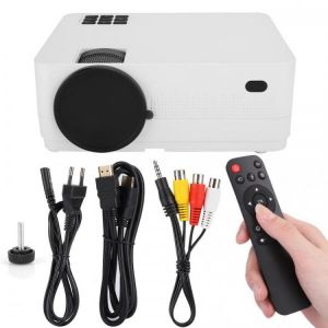 Mini Portable 1080P HD Projector Home Cinema Theater Media Player Supports HDMI-compatible/VGA/AV/USB Video Player EU Plug