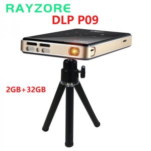 DLP P09 2020 NEW Full HD Projector Android 9.0 Ddr4 2GB 32GB Mini Portable 4K Wifi Projector Bluetooth Battery Video Beamer