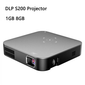 S200 4K 3D Projector Android 7.1 2.4G Wifi Bluetooth HD DDR4 1GB 8GB DLP Proyector Daylight Home Theater Beamer Airpay Miracast