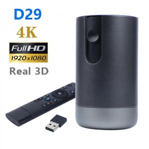 DLP D29 1920x1080P Full HD 4K Projector Android 7.0 (2G + 16G) 5G WiFi 3D Wifi Bluetooth Battery Video Projector