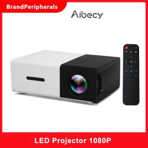 Aibecy YG300 Mini Portable LEDProjector Support 1080P 3D Visual Effects 800 Lumens Multimedia Video Movie Projector Home Theater