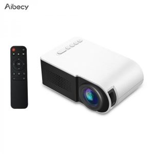 AibecyYG210 Mini LED Projector 1080P 600 Lumens Portable Multimedia Home Theater Video Projector Built-in Speaker Remote Control