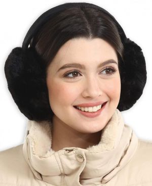 Ear Muffs for Women - Winter Ear Warmers - Soft & Warm Cable Knit Furry Fleece Earmuffs - Ear Covers for Cold Weather