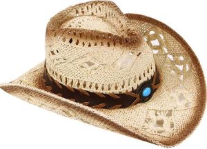 Livingston Men & Women's Woven Straw Cowboy Hat w/Hat Band