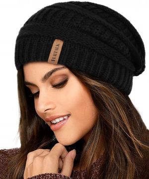 FURTALK Knit Beanie Hats for Women Men Fleece Lined Ski Skull Cap Slouchy Winter Hat