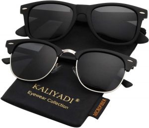 Polarized Sunglasses for Men and Women Semi-Rimless Frame Driving Sun glasses 100% UV Blocking