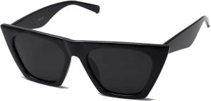 SOJOS Vintage Cateye Polarized Women Sunglasses Trendy Oversized Frame SJ2115