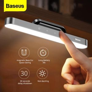 Baseus Magnetic Desk Lamp LED Table Lamp Hanging Wireless Touch Night Light for Study Reading Lamp Stepless Dimming USB Light