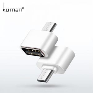 Kuman Micro USB Adapter USB to MicroUSB Adapter Cable Converter for Pendrive USB Flash Drive to Phone Mouse Keyboard OTG A