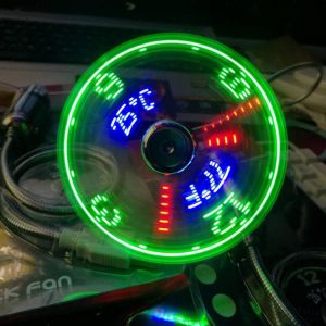 USB Fans Mini Time And Temperature Display Creative Gft With LED Light New Cool Gadgets Products For Laptop PC Dropship 2020