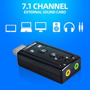 ANKNDO External USB Sound Card USB to Jack AUX 3.5mm Headphone Audio Adapter Micphone Voice Card For Mac Win Compter Linux