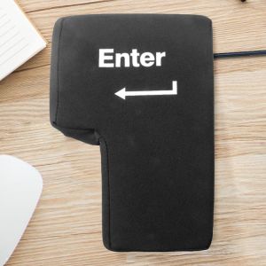 Big USB Enter Key Anti Stress Button Decompression Computer Any Vent Pillows Button Desktop Pillow For Programmer