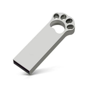 USB Flash Drive Cat Paw USB 2.0 Pendrive 128GB 64GB 32GB 16GB 8GB 4GB Metal Zinc Alloy USB ThuMB Jump Drive with Keychain Hole
