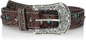 Ariat Women's Turquoise Inlay Floral Bling Belt