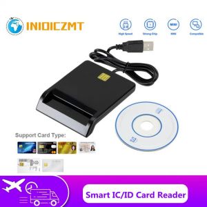 INIOICZMT USB Smart Card Reader For Bank Card IC/ID EMV card Reader High Quality for Windows 7 8 10 Linux OS USB-CCID ISO 7816