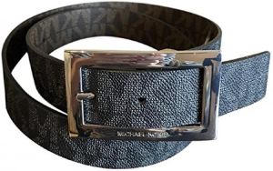 Michael Kors Women's Buckle Reversible Black Brown Logo Belt Large