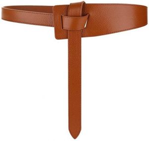 ALAIX Women's Leather Belt Dress Belt for Jeans Jumpsuit Coat Fashion Tie a Knot Genuine Leather Waist Belt