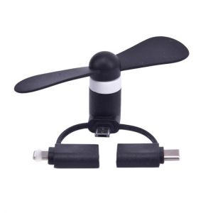 1Pcs Mini USB Fan 3 in 1 USB Gadget Portable Electronic Smart Gadgets for Smartphone Android iPhone