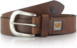 Carhartt Women's Standard, Casual Rugged, Available in Multiple Styles, Colors & Sizes, Saddle Leather Belt (Tan with Nic