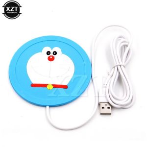 Cute Cartoon 5V USB Warmer Silicone Heat Heater for Milk Tea Coffee Mug Hot Drinks Beverage Cup Mat Kitchen Tools Heater newest