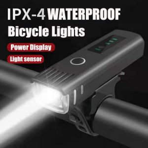 Bike HeadLight 1000mAh USB Rechargeable 400 Lumens With Micro Cable Front Back LED Light Bright Bicycle HeadLamp 4 Lighting Mode