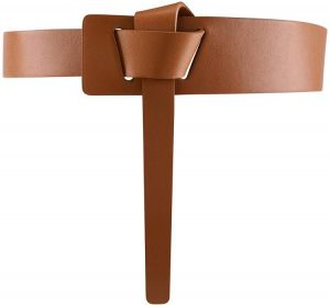 CHIC DIARY Women Fashion Knot Belt for Dress Jeans Cowhide Leather Tie Waist Belt No Buckle Cinch Belt